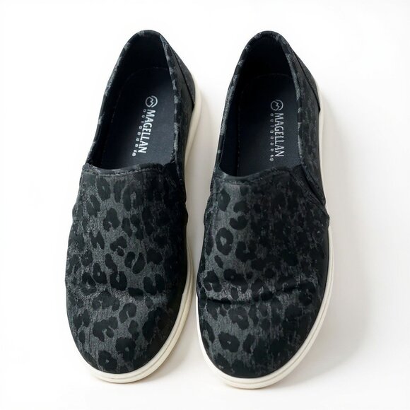 Magellan Black Leopard Slip On Shoes Size 11 B  Good Preowned Condition/Photos - Picture 1 of 10